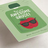 "Awesome Applesauce" - Classroom Valentines in Granny Smith by Kacey Kendrick Wagner - Detail