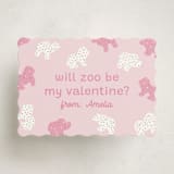 "Won't zoo be mine" - Classroom Valentines in Strawberry by Annie Holmquist - Front