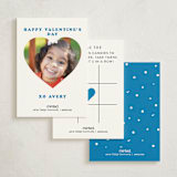 "Text" - Classroom Valentines in True Blue by Lea Delaveris - Back of Card Options