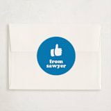 "Text" - Classroom Valentines in True Blue by Lea Delaveris - Matching Custom Sticker
