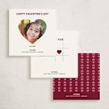 "folksy paper hearts" - Classroom Valentines in Cranberry by Carrie Moradi - Back of Card Options