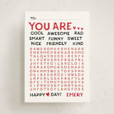 "Wonderful Words" - Classroom Valentines in Apple by Jessie Steury - Front