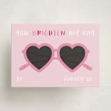 "Brighten" - Classroom Valentines in Bubblegum by Hudson meet Rose - Front