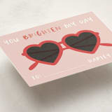 "Brighten" - Classroom Valentines in Tomato by Hudson meet Rose - Detail