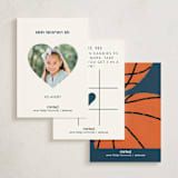 "Basketball" - Classroom Valentines in Navy by Erin L. Wilson - Back of Card Options