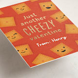 "Cheezy" - Classroom Valentines in Peach by Annie Holmquist - Detail
