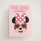"Shine Bright Disney Minnie Mouse" - Classroom Valentines in Bubblegum by Kacey Kendrick Wagner - Front