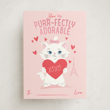 "Disney's Aristocats Adorable Marie" - Classroom Valentines in Rose by Leia Matt - Front