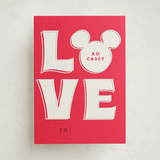 "Disney's Mickey Mouse Big Love" - Classroom Valentines in Cherry by Baumbirdy - Front