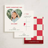 "Disney's Mickey Mouse Big Love" - Classroom Valentines in Cherry by Baumbirdy - Back of Card Options