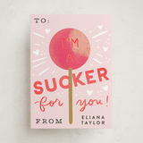 "Sucker for you" - Classroom Valentines in Rose by Alethea and Ruth - Front