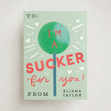 "Sucker for you" - Classroom Valentines in Rosemary by Alethea and Ruth - Front