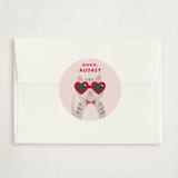 "Coolest Cat" - Classroom Valentines in Cotton Candy by Shirley Lin Schneider - Matching Custom Sticker