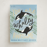 "Whaley Awesome" - Classroom Valentines in Whales by Alethea and Ruth - Front