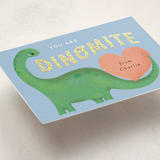"Dinomite" - Classroom Valentines in Powder Blue by Itsy Belle Studio - Detail