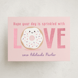 "Love Donut" - Classroom Valentines in Melon by Kacey Kendrick Wagner - Front