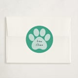 "Pawsitively Awesome" - Classroom Valentines in Seafoam by Randi Cirelli - Matching Custom Sticker