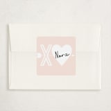 "XO Arrow" - Classroom Valentines in Blush by Alethea and Ruth - Matching Custom Sticker
