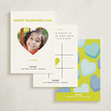 "Kind Heart" - Classroom Valentines in Chartreuse by Marabou Design - Back of Card Options