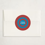 "Super Friend" - Classroom Valentines in Aquarium by Shari Margolin - Matching Custom Sticker