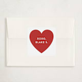 "Happy Heart Day" - Classroom Valentines in Red Hot by Jessica Ogden - Matching Custom Sticker