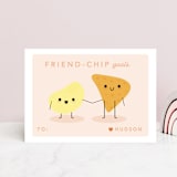 "Friend-chip" - Classroom and Mailable Valentines in Grapefruit by Hudson meet Rose - Front