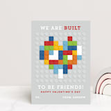 "Built to be friends" - Classroom and Mailable Valentines in Brights by Michelle Taylor - Front