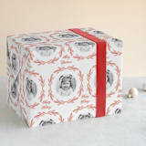 "Ornate Frame" - Personalized Wrapping Paper in Holly by Mansi Verma - Front