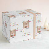 "Birthday Snap" - Personalized Wrapping Paper in Cupcake by Lori Wemple - Front