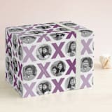 "XO" - Personalized Wrapping Paper in Grape by Lauren Chism - Front