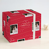 "Festive Photo" - Personalized Wrapping Paper in Berry by Lori Wemple - Front