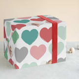 "Painted Hearts" - Personalized Wrapping Paper in Gum Drops by Jessie Steury - Front