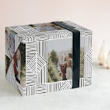 "line doodle photo frames" - Personalized Wrapping Paper in Onyx by Leanne Friedberg - Front