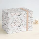 "Vintage Romance" - Personalized Wrapping Paper in Peonies by Creo Study - Front