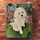 "Pet Portrait, 12 x 16 in, Painting Commission" - Commissioned Original Painting in multicolorassorted-colors by Ashley Myers
