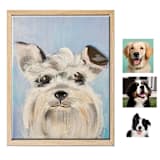 "Painted Pet Portrait, 11x14x.1.5", Commissioned painting" - Commissioned Original Painting in multicolorassorted-colors by AlisonJerry