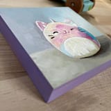 "Painterly Lovey/Stuffie Portrait, 5x5", Painting Commission" - Commissioned Original Painting in multicolorassorted-colors by Holly Whitcomb