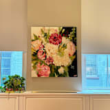 "Wedding Bouquet, 12 x 12 in, Painting Commission" - Commissioned Original Painting in multicolorassorted-colors by Ashley Myers