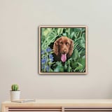 "Painterly Pet Portrait, 12x12", Painting Commission" - Commissioned Original Painting in multicolorassorted-colors by Holly Whitcomb