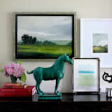 "Custom Landscape18 x 24 Oil Painting" - Commissioned Original Painting in green by Stephanie Goos Johnson