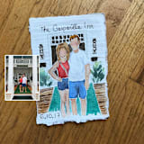 "Original Watercolor Anniversary Portrait | 8x10" | Handmade Paper" - Commissioned Original Painting in multicolor by Cotton and Bow