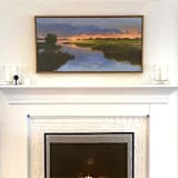 "Custom Landscape 24 x 48 Oil Painting Commission" - Commissioned Original Painting in orange by Stephanie Goos Johnson