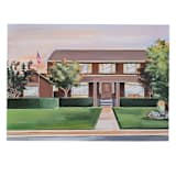 "Custom Home Painting w maple frame / 14x11" - Commissioned Original Painting in multicolorassorted-colors by AlisonJerry