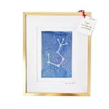 "Custom Birthday Star Sign Art with 11x14 Frame" - Commissioned Original Painting in blue by AlisonJerry