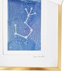 "Custom Birthday Star Sign Art with 11x14 Frame" - Commissioned Original Painting in blue by AlisonJerry