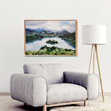 "Abstract Destination 24x18x1.5 acrylic painting, Commission" - Commissioned Original Painting in multicolorassorted-colors by AlisonJerry