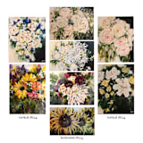 "Wedding Bouquet, 18 x 24 in, Painting Commission" - Commissioned Original Painting in multicolorassorted-colors by Ashley Myers
