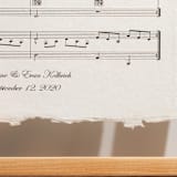 "Your First Dance Music Sheet on Handmade Cotton Paper Professional Framed!" - Commissioned Original Painting in natural by Ellie OBrien