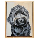 "Painted Dog Portrait, 11x14x.1.5", Commission painting" - Commissioned Original Painting in multicolorassorted-colors by AlisonJerry