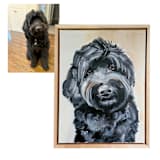 "Painted Dog Portrait, 11x14x.1.5", Commission painting" - Commissioned Original Painting in multicolorassorted-colors by AlisonJerry